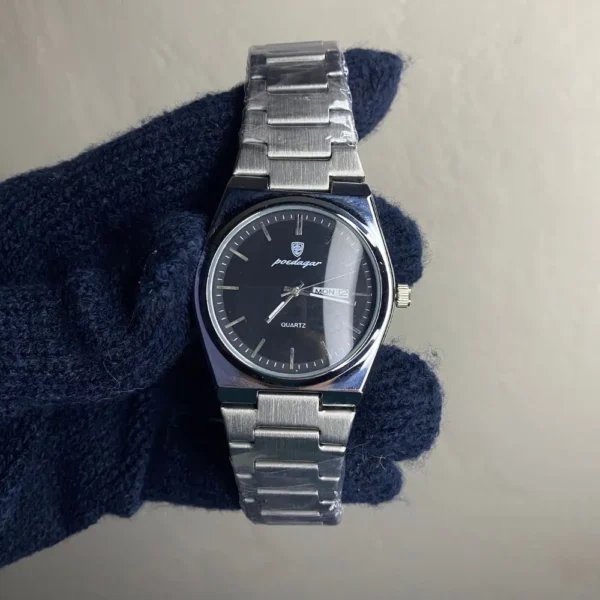 Poedagar 930 Watch - Silver Black