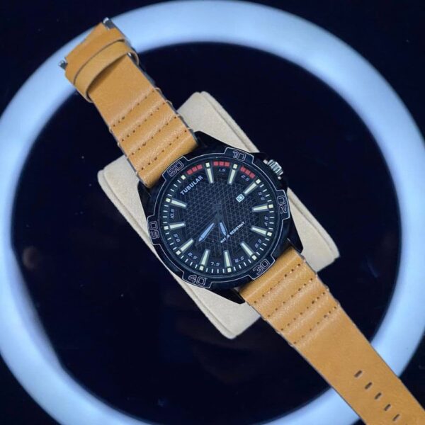 Tubular Leather Watch For Man - Image 2